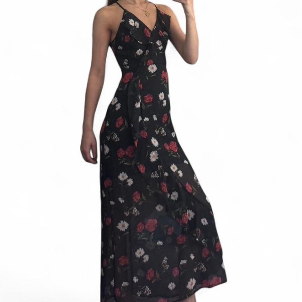Floral Black Maxi Dress